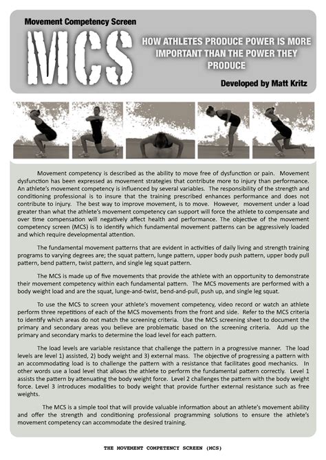 movement competency training 1st year college pdf|Movement Competency Training 1st Year 1st .
